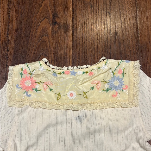 FP Movement by Free People Cream Blouse with Floral Embroidery - Picture 7 of 7